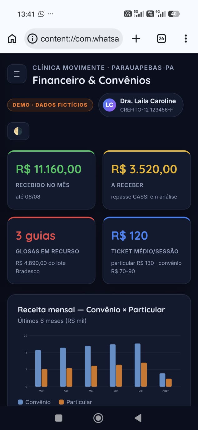 Sistema real desenvolvido pela PINEAL — captura em celular